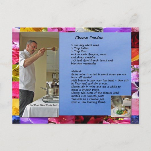 Chef David's Cheese Fondue Recipe Briefkaart (Voorkant)