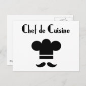 Chef de Cuisine Briefkaart (Voorkant / Achterkant)