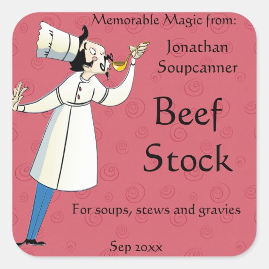 Chef de dégustation Accueil Étiquette de cuisine (Devant)