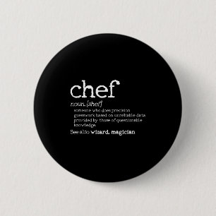 Chef Definitie - Grappig Woordenboek Kook Cadeau T Ronde Button 5,7 Cm