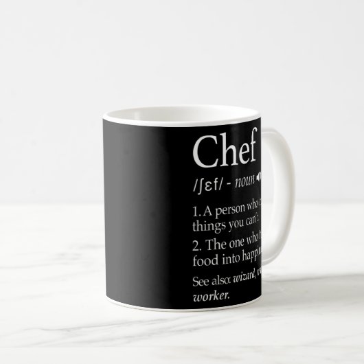 Chef Definition Funny Line Gezegde Cook Cooking Ch Koffiemok (Voorkant rechts)