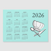 Chef Design 2026 Calendar Magnetic Card (Voorkant)
