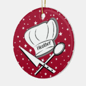 Chef Design Ornement en céramique (Gauche)