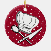 Chef Design Ornement en céramique (Dos)