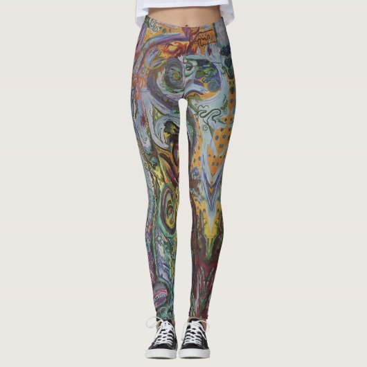 Chef-d'œuvre Leggings Abstraits (Devant)