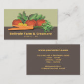 Chef du marché ou carte de visite végétal de ferme (Devant / Derrière)