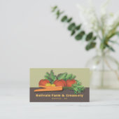 Chef du marché ou carte de visite végétal de ferme (Debout devant)