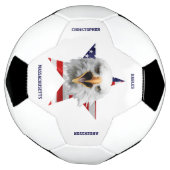 Chef D'Un Aigle À Balles, Étoile, Drapeau Des État (Tourné)