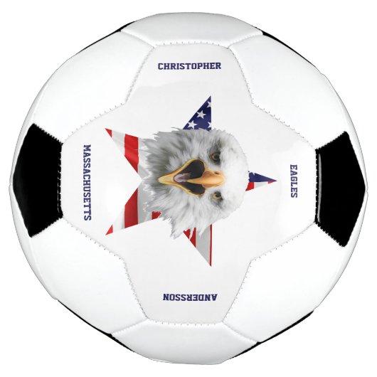 Chef D'Un Aigle À Balles, Étoile, Drapeau Des État (Tourné)