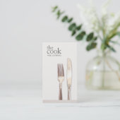 Chef Elegant Catering Fork and Knife Visitekaartje (Staand voorkant)