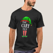 Chef Elf Matching Family Funny Christmas Party Paj T-shirt (Voorkant)