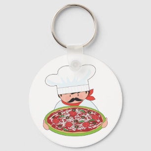 Chef en Pizza Sleutelhanger