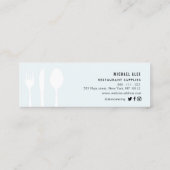 chef et carte de visite de cuisine moderne et or (Dos)