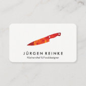Chef exécutif Slate Fire Couteau Carte de visite (Devant)