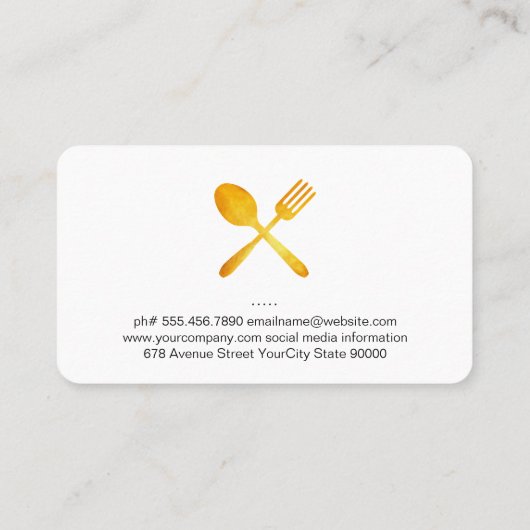 Chef exécutif Slate Fire Couteau Carte de visite (Dos)