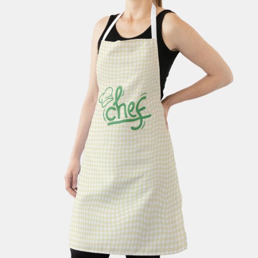 Chef F&L dans En vichy tablier d'impression (Insitu)