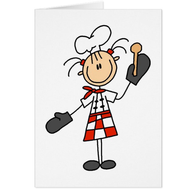 Chef féminin avec des T-shirts et des cadeaux de (Devant)