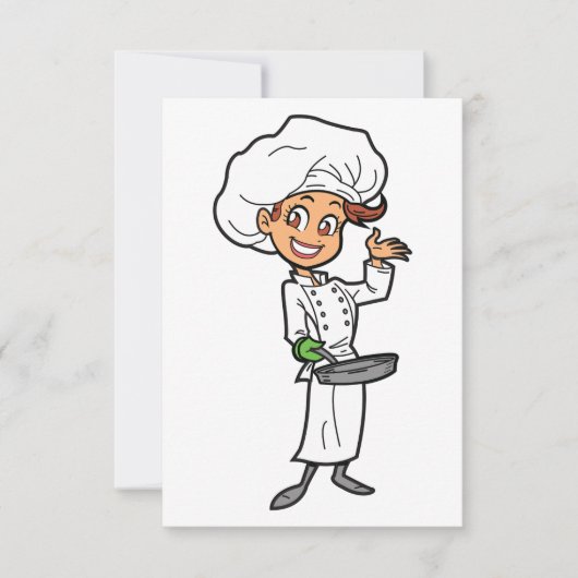 Chef Féminine Avec Invitations À La Panne De Fraud (Devant)