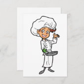 Chef Féminine Avec Invitations À La Panne De Fraud (Devant / Derrière)