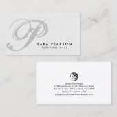 Chef Food Drank Monogram Visitekaartje (Voorkant / Achterkant)