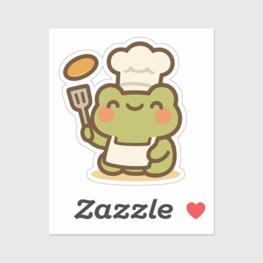 Chef Frog Cooking Sticker (Vel)