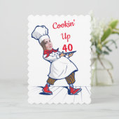 Chef 🎉 Funny Cook 40ste verjaardag Kaart (Staand voorkant)