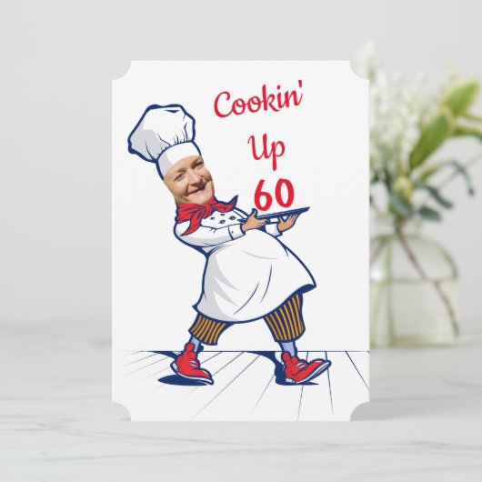 Chef 🎉 Funny Cook 60ste verjaardag Grappig Kaart (Staand voorkant)