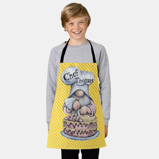 Chef Gnome Apron Schort (Gedragen)
