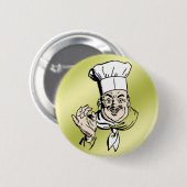 Chef goedgekeurd ronde button 5,7 cm (Voorkant /achterkant)