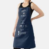 Chef & Golfer Zwart & Wit Aangepaste Monogram Naam Schort (Insitu)