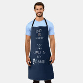 Chef & Golfer Zwart & Wit Aangepaste Monogram Naam Schort (Gedragen)
