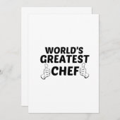 CHEF GREATEST BEDANKKAART (Voorkant / Achterkant)