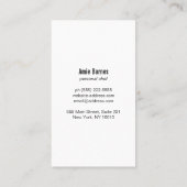 Chef Hand Drawn Whisk Logo Blue Visitekaartje (Achterkant)