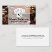 Chef Hat | zilverwerk | kruiden en specerijen Visitekaartje (Voorkant / Achterkant)