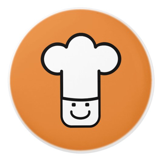 Chef Head Keramische Knop (Voorkant)