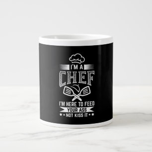 Chef hier voer niet kus koken liefhebber grappig c extra grote beker