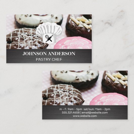 Chef Hoed Deegroller en Garde | Donuts Klantenkaartje (Voorkant / Achterkant)