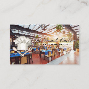 Chef Hoed Logo Restaurant Eetgedeelte Visitekaartje
