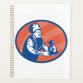 Chef Holding Money Bag Restaurant Finance (Devant)