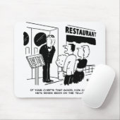 Chef in Restaurant niet op Cartoon Muismat (Met muis)
