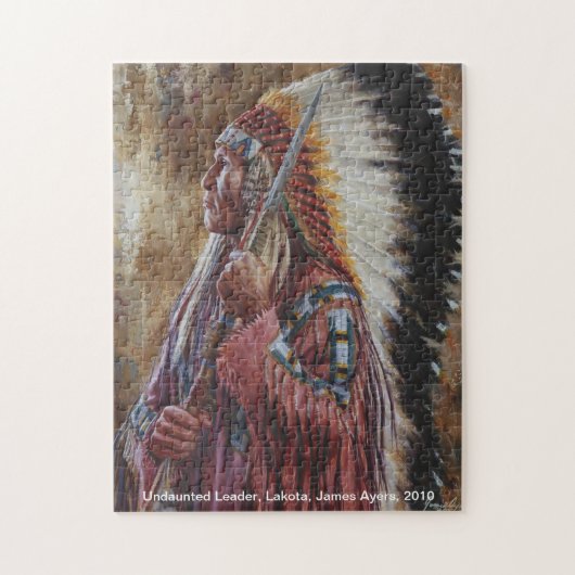 Chef intrépide, puzzle indien de Lakota (Vertical)