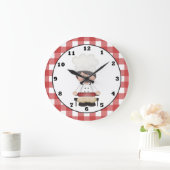 Chef italien Cartoon cuisine murale horloge (Maison)