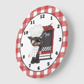Chef italien Fun wall horloge (Angle)