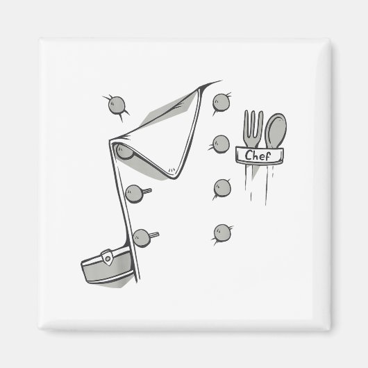 Chef Jacket Chef Costume Cook Cooking Funny Chef G Magneet (Voorkant)