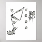 Chef Jacket Chef Costume Cook Cooking Funny Chef G Poster (Voorkant)