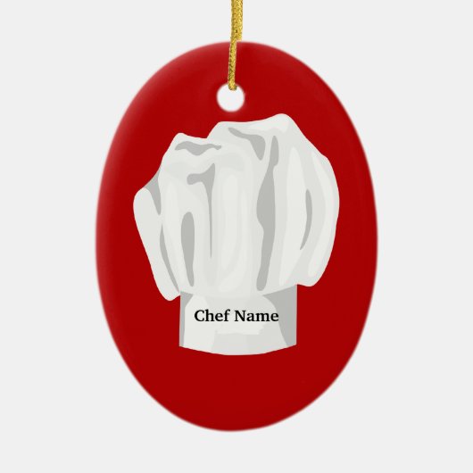 Chef-kerstversiering Keramisch Ornament (Voorkant)