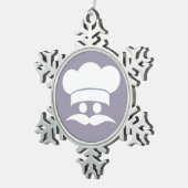 CHEF kerstversiering Tin Sneeuwvlok Ornament (Rechts)