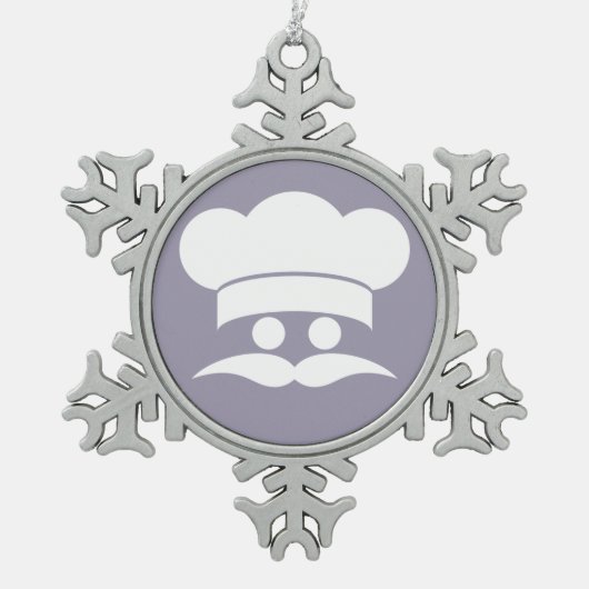 CHEF kerstversiering Tin Sneeuwvlok Ornament (Voorkant)