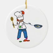 Chef-Kind Keramisch Ornament (Achterkant)