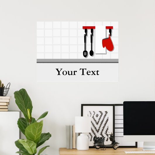 Chef Kitchen Cook Poster (Thuiskantoor)